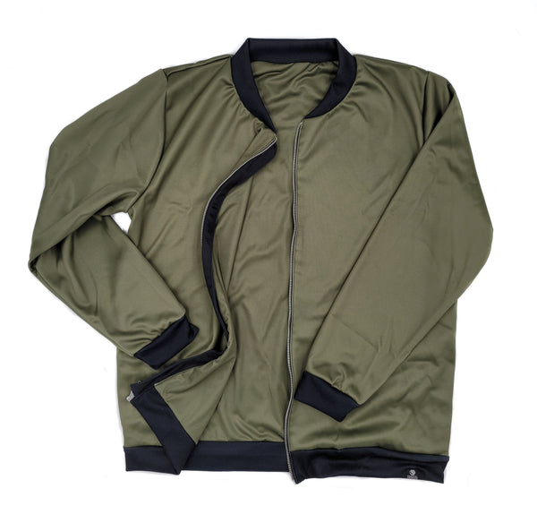 bomber jacket - lightweight green prolevel | & black